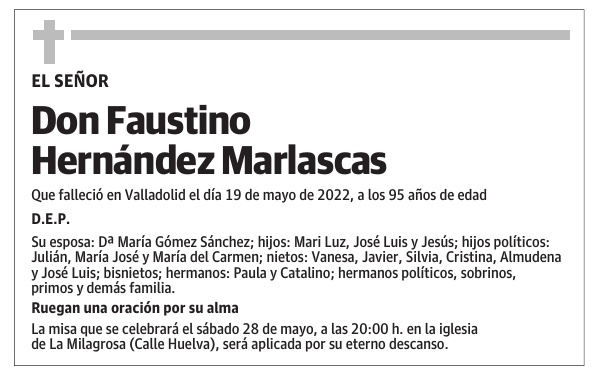 Don Faustino Hernández Marlascas