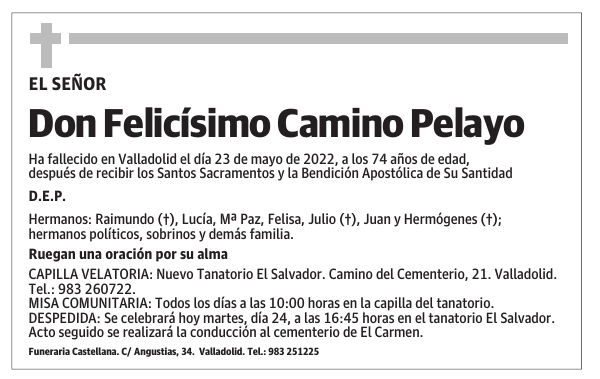 Don Felicísimo Camino Pelayo