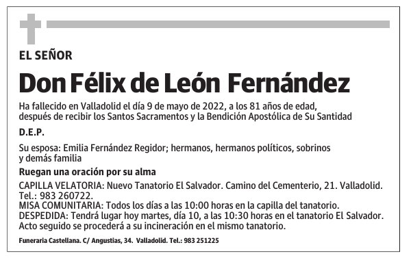 Don Félix de León Fernández