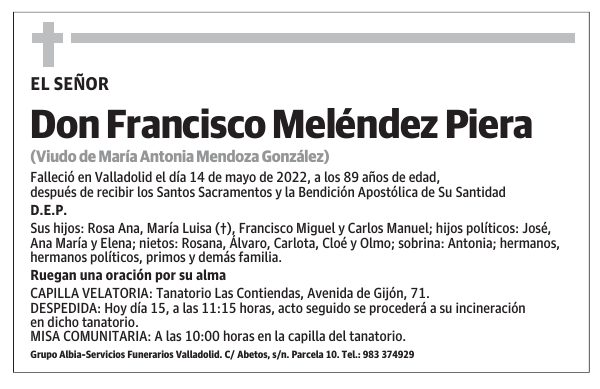 Don Francisco Meléndez Piera