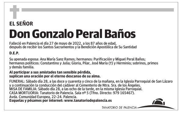 Don Gonzalo Peral Baños