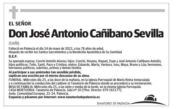 Don José Antonio Cañibano Sevilla