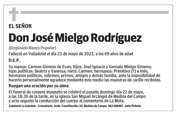 Don José Mielgo Rodríguez