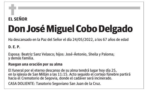 Don José Miguel Cobo Delgado