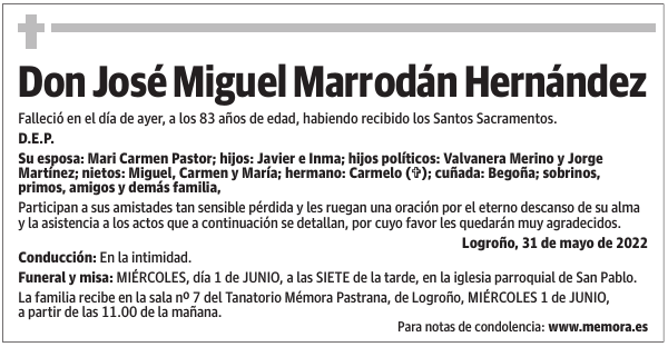 Don  José  Miguel  Marrodán  Hernández