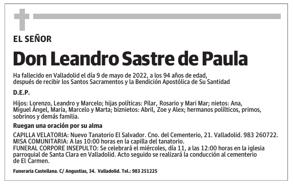 Don Leandro Sastre de Paula