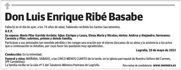 Don  Luis  Enrique  Ribé  Basabe