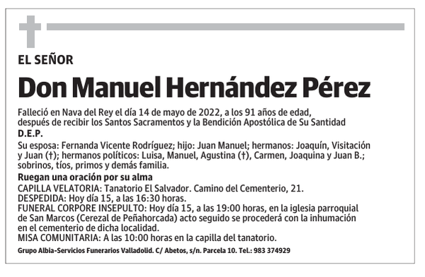 Don Manuel Hernández Pérez