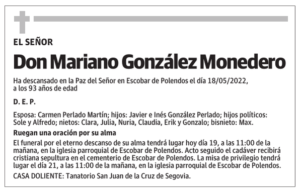 Don Mariano González Monedero