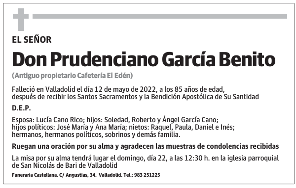 Don Prudenciano García Benito