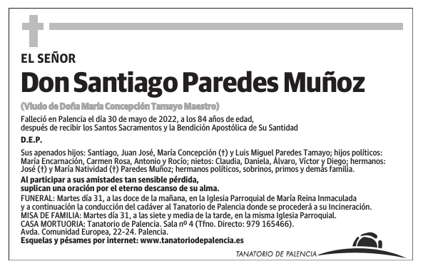 Don Santiago Paredes Muñoz