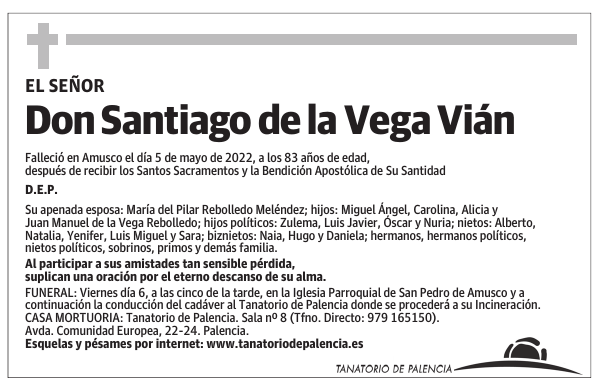 Don Santiago de la Vega Vián