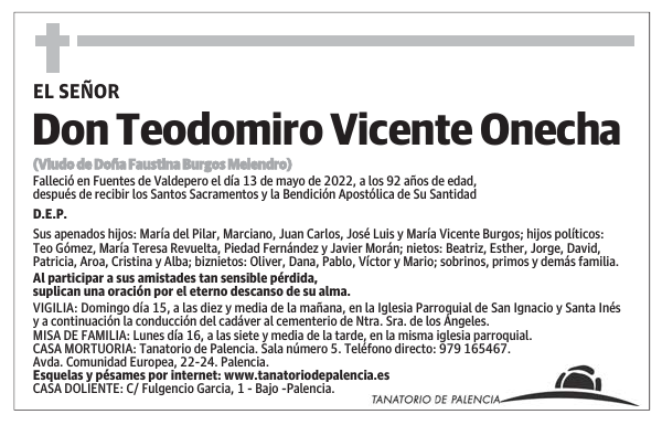 Don Teodomiro Vicente Onecha