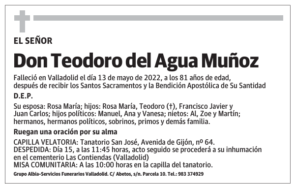 Don Teodoro del Agua Muñoz