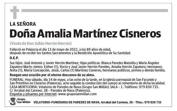 Doña Amalia Martínez Cisneros