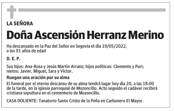Doña Ascensión Herranz Merino