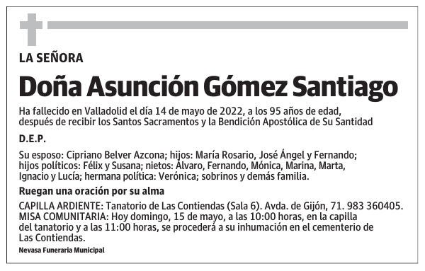 Doña Asunción Gómez Santiago