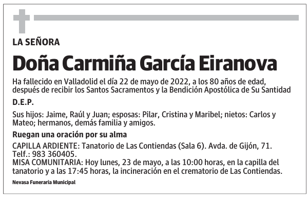 Doña Carmiña García Eiranova