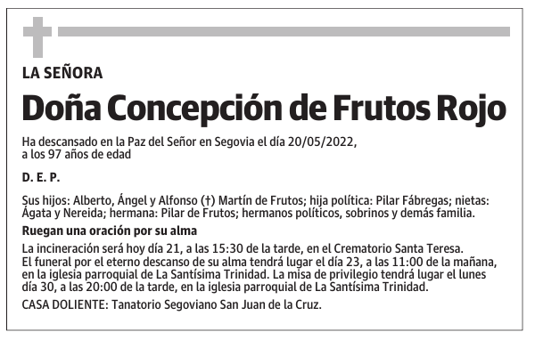 Doña Concepción de Frutos Rojo