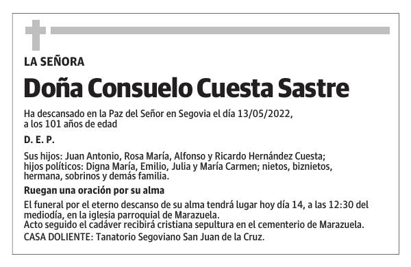 Doña Consuelo Cuesta Sastre
