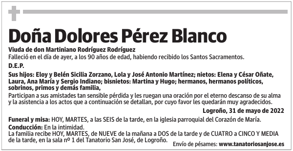 Doña  Dolores  Pérez  Blanco