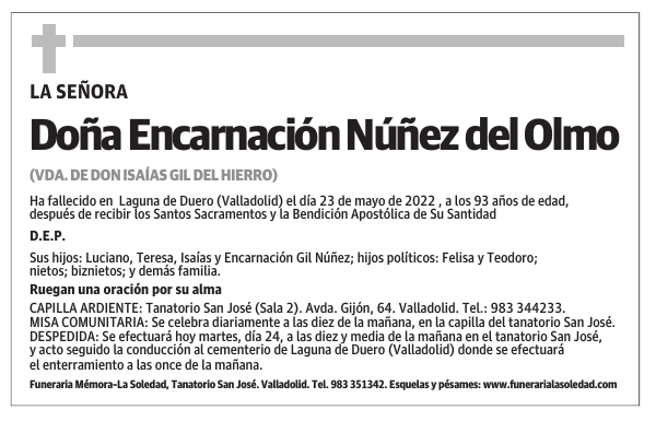 Doña Encarnación Núñez del Olmo