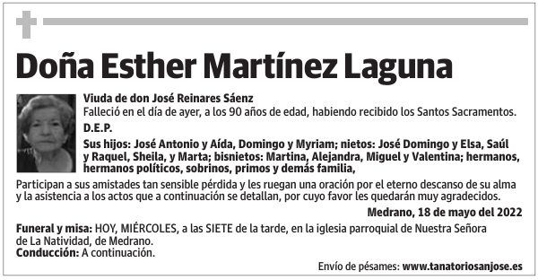 Doña  Esther  Martínez  Laguna