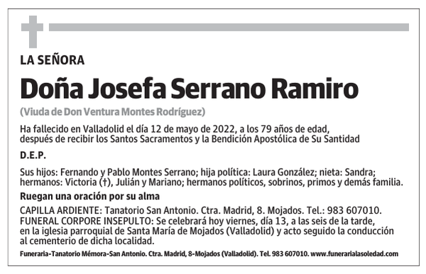 Doña Josefa Serrano Ramiro