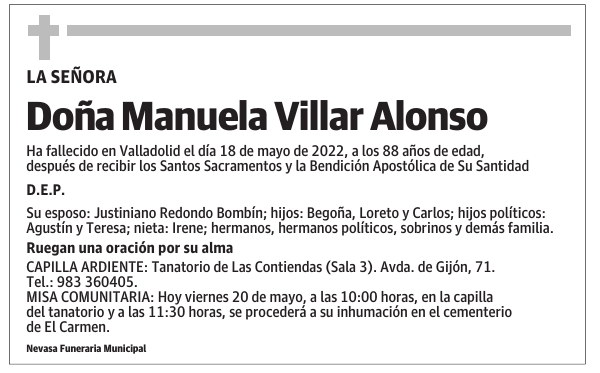 Doña Manuela Villar Alonso