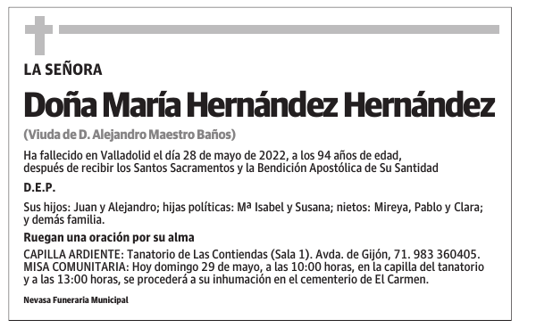 Doña María Hernández Hernández