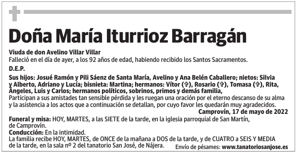 Doña  María  Iturrioz  Barragán