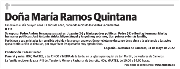 Doña  María  Ramos  Quintana