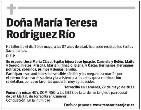 Doña  María  Teresa  Rodríguez  Río