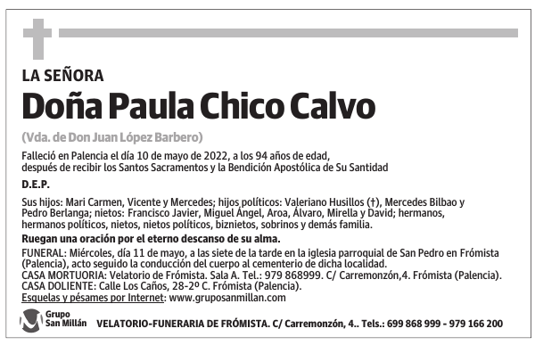 Doña Paula Chico Calvo