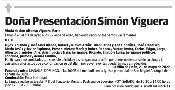 Doña  Presentación  Simón  Viguera