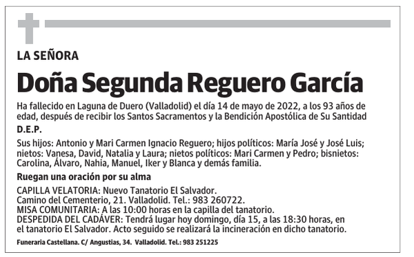 Doña Segunda Reguero García