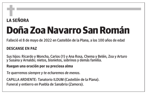 Doña Zoa Navarro San Román