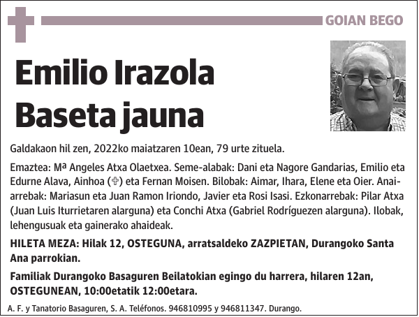 Emilio Irazola Baseta