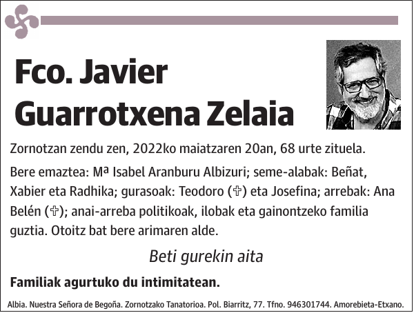 Fco. Javier Guarrotxena Zelaia