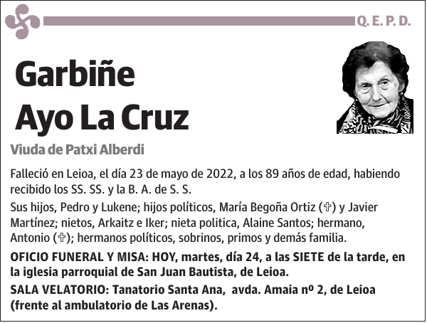 Garbiñe Ayo La Cruz