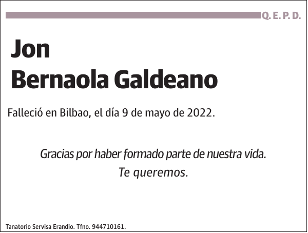 Jon Bernaola Galdeano