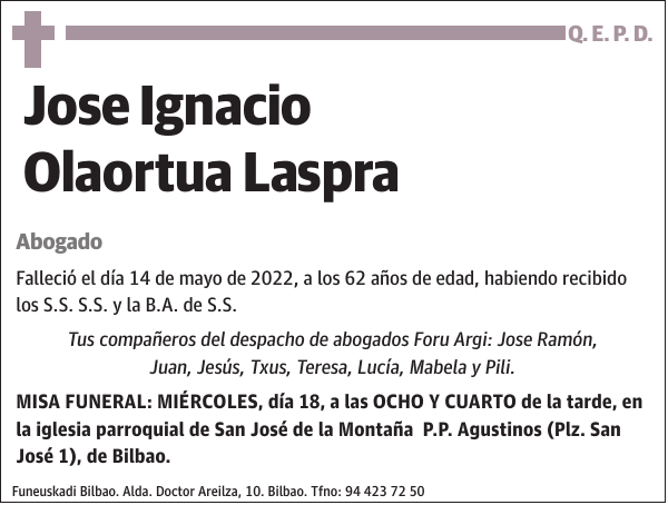Jose Ignacio Olaortua Laspra