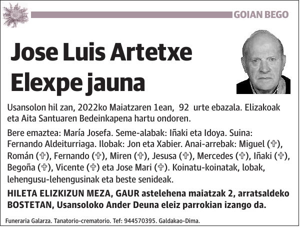 Jose Luis Artetxe Elexpe