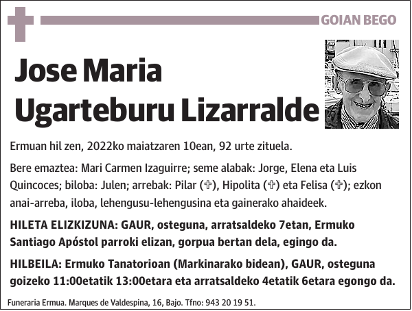 Jose Maria Ugarteburu Lizarralde