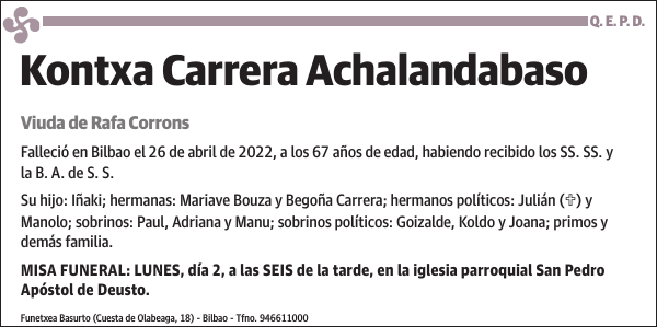 Kontxa Carrera Achalandabaso