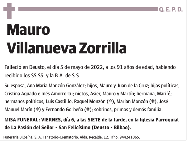 Mauro Villanueva Zorrilla