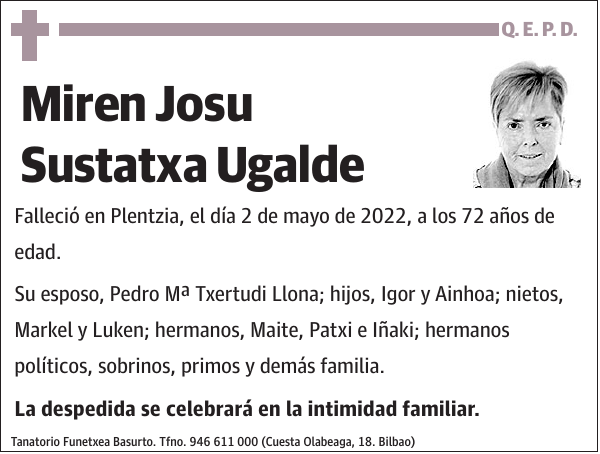 Miren Josu Sustatxa Ugalde