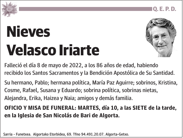 Nieves Velasco Iriarte