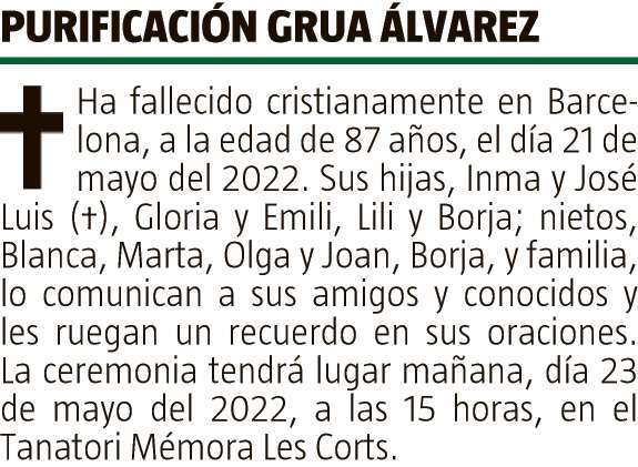 PURIFICACIÓN  GRUA  ÁLVAREZ