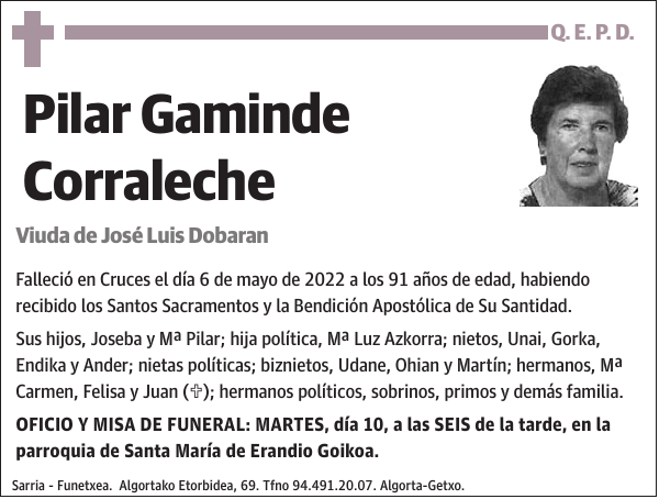 Pilar Gaminde Corraleche
